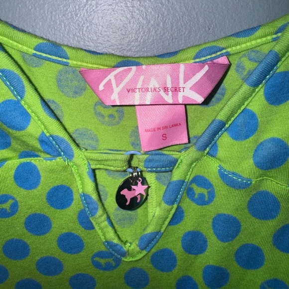 Y2K Victoria’s Secret PINK Polka Dot Nightgown Slip Cotton Dress S - Picture 5 of 7